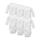 thumbnail image 1 of Peleles blancos de manga larga Gerber Baby, neutros en género, paquete de 6, para prematuros de 24 meses, 1 of 8