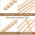 thumbnail image 3 of 8 Pack 15.75" Decorative Wood Trim, Unfinished 3D Wooden Furniture Molding Trim for DIY Craft, Home Wall Cabinet Shelf Window Door (Half-Round Pearl, 9mm), 3 of 6