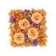 thumbnail image 2 of Fondo fotográfico con panel de flores artificiales, panel floral DIY para boda Naranja Púrpura Profundo, 2 of 9