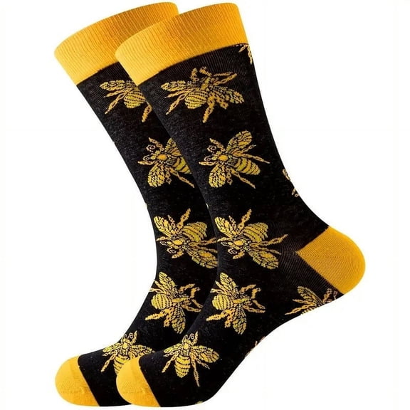Shiny Bee Patterned Socks from the Sock Panda Size: Large