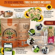 Organo Republic - 25 Summer Vegetable & Herbs Seeds Varieties - 6,820+ Non GMO Heirloom Garden Seeds