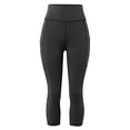thumbnail image 6 of Capri Leggings for Women Tummy Control High Waisted Yoga Pants Knee Length Workout Gym Running Athletic Fitness Tights Dark Gray 00*yoga pants S, 6 of 7