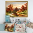 thumbnail image 3 of Designart 'The Wood River On A Decline In An Orange Autum Summer' Lake House Framed Art Print, 3 of 4