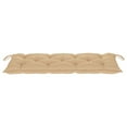 thumbnail image 6 of vidaXL Folding Garden Bench with Multi Color Cushion Bamboo Lounge Seating, 6 of 9