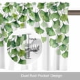 thumbnail image 6 of Summer Botanical Valance Curtain Watercolor Gradient Green Leaves Farmhouse Window Valances Rod Pocket Short Curtains Window Treatments for Kitchen Bedroom Bathroom Laundry 54" x 18", 6 of 9