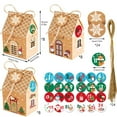 thumbnail image 3 of YIKA Christmas Candy Bag Advent Calendar Christmas Candy Box Gift Packaging Box Kraft Paper Bag Holiday Gift Box 24 Sets C, 3 of 6