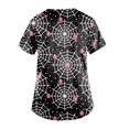 thumbnail image 3 of Puntoco, blusas con cuello en V y manga corta a la moda para mujer, blusa de bolsillo con estampado de uniforme de trabajo, tops Puntoco Puntoco-2210, 3 of 4