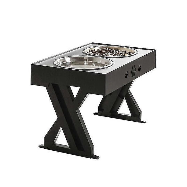 Elevated Dog Bowls 3 Adjustable Heights Raised Food Water Bowl Standing For Medium Large Dogs Pet Cats Stainless Steel Bowl