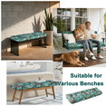 thumbnail image 3 of PUKNLY Porch Swing Cushion 60*20*4 in, 2-3 Seater Waterproof & Fade-Resistant Bench Seat Cushion Replacement with Strips, Outdoor Swing Pads for Camping, Beach, Garden, Patio, Balcony, Green Flower, 3 of 7
