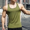 thumbnail image 4 of ZZwxWA Men's Gym Bodybuilding Stringer Tank Top Workout Muscle Cut Shirt Fitness Sleeveless Vest Tank Top Striped 50% Off Clear, 4 of 4
