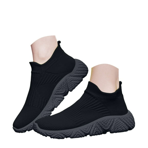 Womens Slip on Walking Shoes Lightweight Casual Workout Gym Running Shoes Cross Trainer Fashion Sneakers