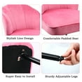 thumbnail image 3 of Fionafurn Velvet Side Wingback Chair Set of 2, Pink, 3 of 8