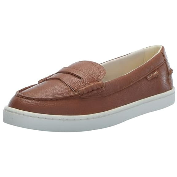 Cole Haan Women's Nantucket Penny Loafer, Pecan Pebbled Leather, 8.5