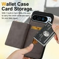 thumbnail image 2 of for Google Pixel 9a Wallet Phone Case with Card Holder, [RFID Blocking PU Leather Protection][Back Flip Magnetic Cases] Kickstand Shockproof Women Men Slim Cover for Google Pixel 9a - Gray, 2 of 8