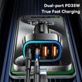 thumbnail image 5 of compatible ESSAGER 70W Fast Car Charger 2 USB+2 Type-C Charger Adapter with LED Light_Perfect Gift, 5 of 5