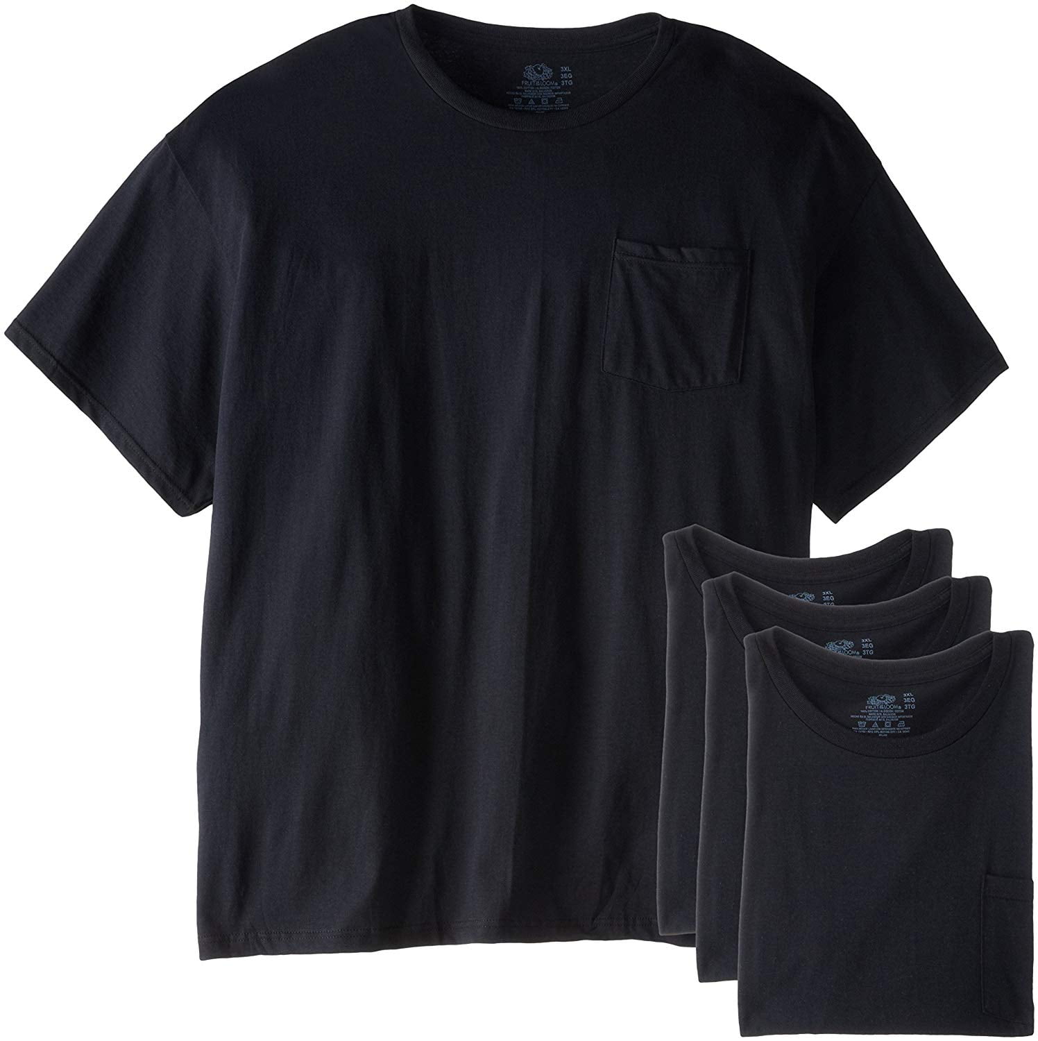 Fruit of the Loom Men's Pocket Crew Neck T-Shirt - Walmart.com