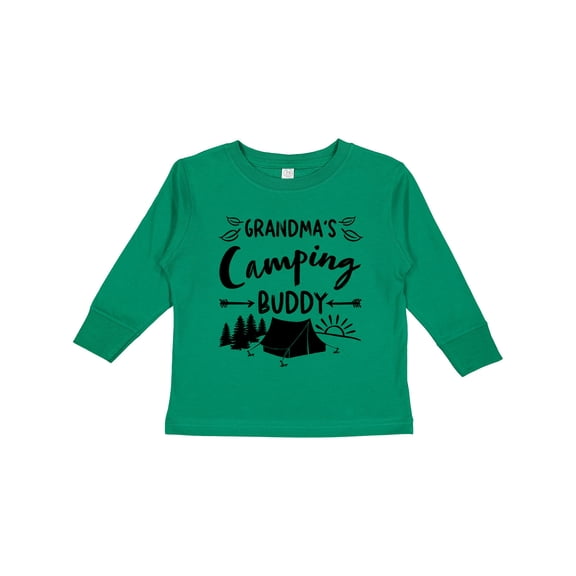 Inktastic Grandmas Camping Buddy Boys or Girls Long Sleeve Toddler T-Shirt