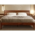 thumbnail image 1 of Acacia Emery Bed Frame with Headboard Solid Wood Platform Bed, King Size Bed Frame, Unique Design Contemporary Signature Wood Bed Compatible with All Mattresses, Non-Slip and Noise-Free, Chocolate, 1 of 5