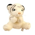 thumbnail image 1 of Marionetas de mano de animales, tigre de peluche para juego interactivo, peluche móvil Blanco, 1 of 9