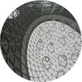 thumbnail image 1 of Ahgly Company Indoor Round Patterned Silver Gray Novelty Area Rugs, 5' Round, 1 of 6