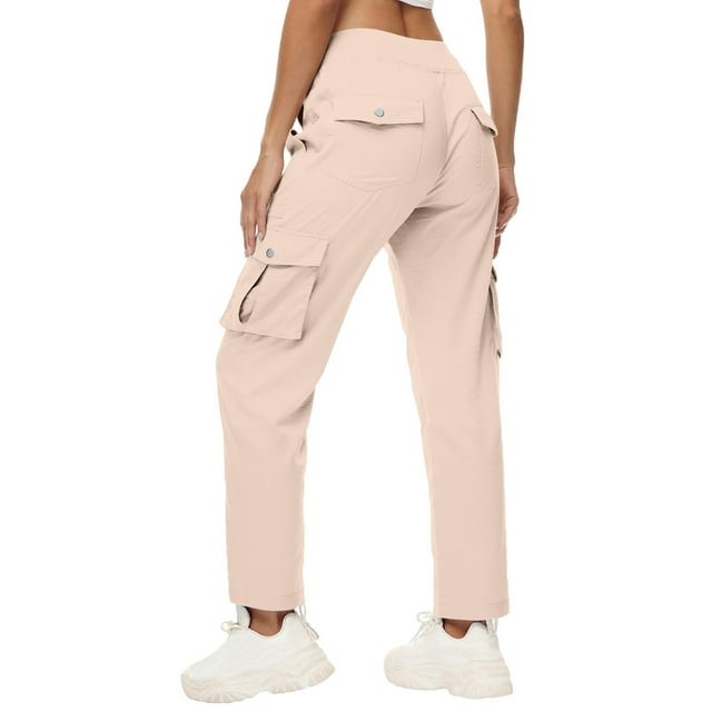 iHPH7 Joggers pour Femmes Pantalons d'Automne pour Femmes Pantalons à Séchage Rapide pour Femmes Pantalons de Travail pour Femmes Pantalons Taille Haute pour Femmes Pantalons Cargo de Randonnée pour Femmes Pantalons Cargo pour Femmes Or Rose P