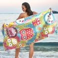 thumbnail image 6 of Dreamtimes Cute Owls Beach Towel Super Soft Microfiber Sand Free Beach Towels, Oversized Camping Pool Towel, Lightweight, Breathable & Quick Dry Towels, 31x71in, 6 of 7