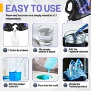 64oz Epoxy Resin For Arts DIY Crafts, Jewelry, Tabletops,Use with Additives Like Glitter, Mica Powder,and Liquid Pigment