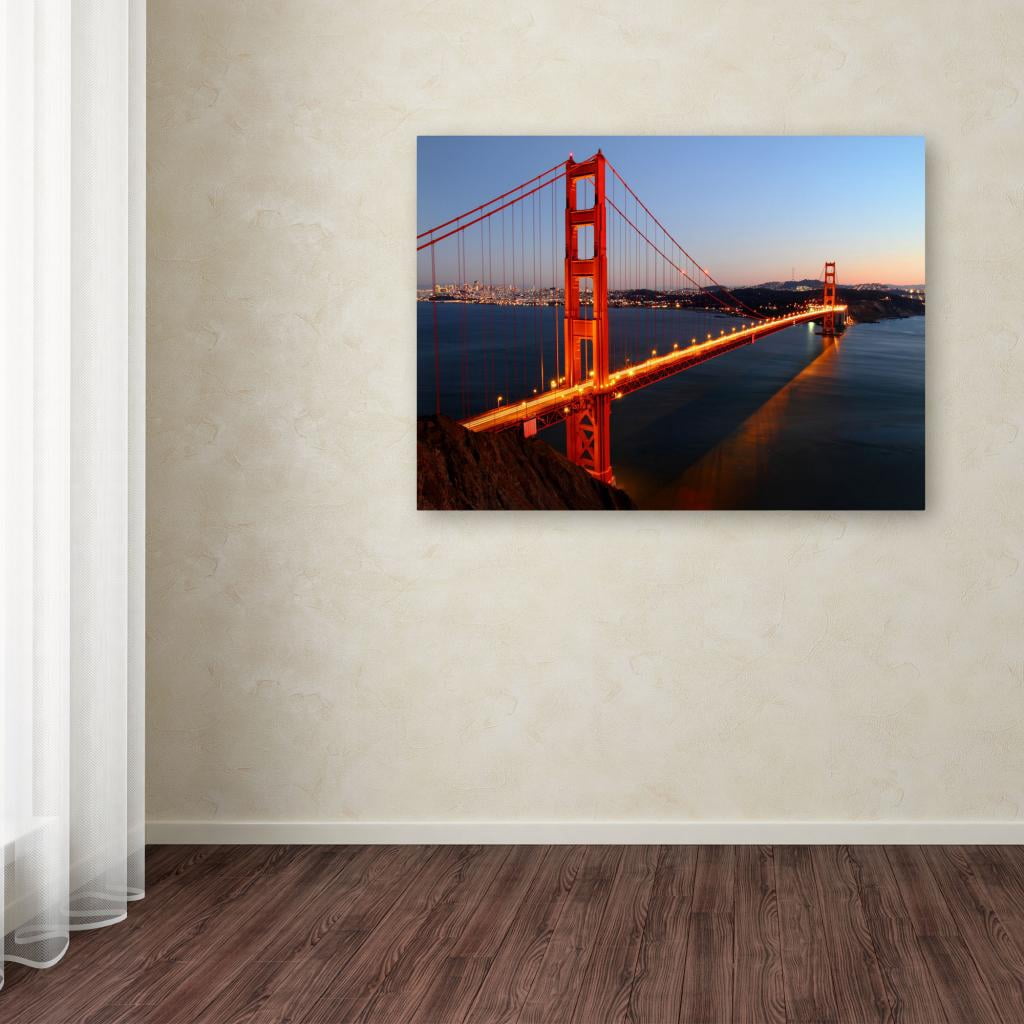 Trademark Fine Art "Golden Gate SF" Canvas Art by Pierre Leclerc