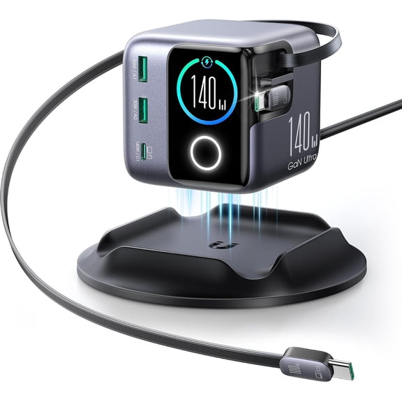 140W Charging Station, Desktop Charger Retractable Charger