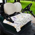 thumbnail image 2 of Golf Cart Seat Covers for 2 Seater,Purple Yellow Floral Microfiber Cart Seat Towel Blanket,Watercolor Wildflowers Botanical Absorbent Breathable Non Slip Bench Seats Protector for Golf Course 51"x31", 2 of 9