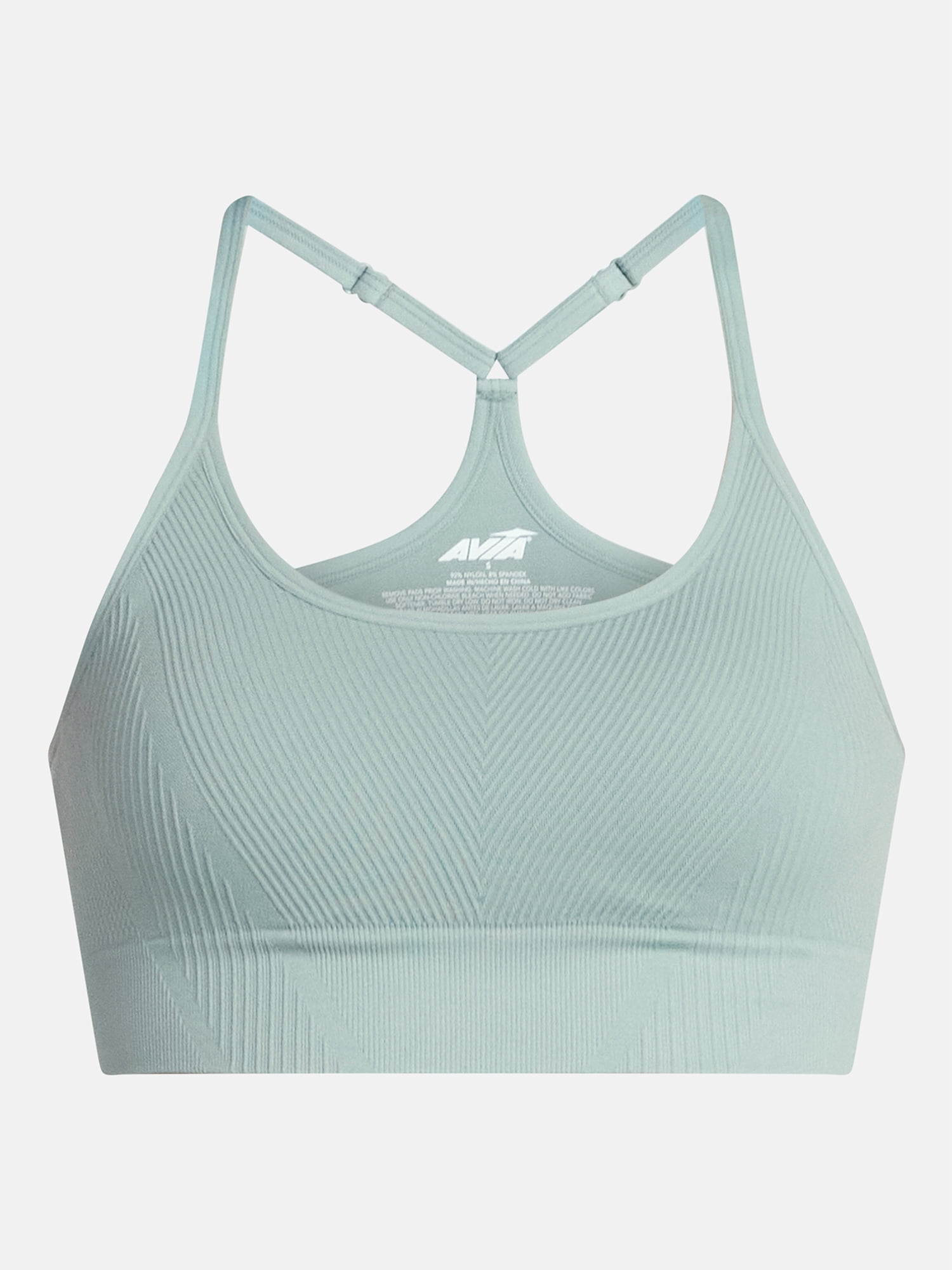 Avia Women's Low Support Seamless Textured Cami Sports Bra, Sizes XS-XXXL