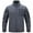 A01-Gray, variant on NoxwB Men's Fall Winter Casual Solid Color Regular Fit Fleece Jacket Versatile Fashion Warm Coat Stand Collar Full Zip Long Sleeve Outerwear with Multi Zipper Pockets Black S