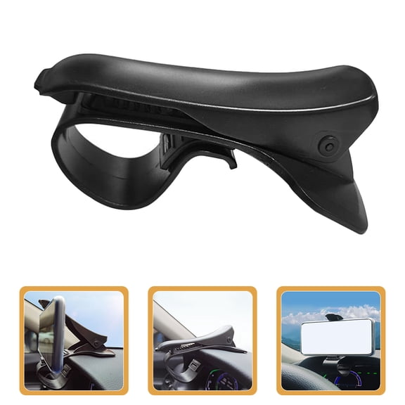 EXHUMKY Car Phone Bracket Black Easy Install Dashboard Mobile Phone Holder for Any Smartphone