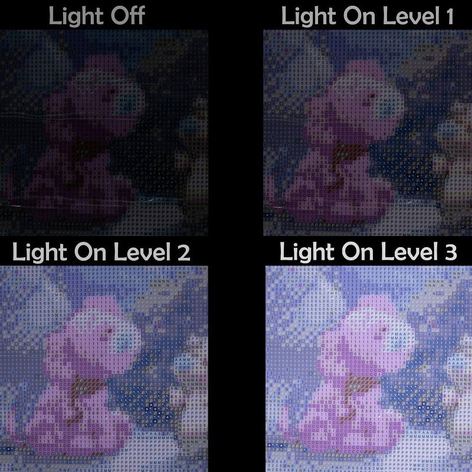 A4 LED Light Pad for Diamond Painting, Super Bright USB Powered Light Board Kit with Detachable Stand, and Black Pad Clip (Pad and Bag)