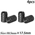 thumbnail image 3 of 4PCS Car Tire Valve Caps Knurled Tire Valve Caps Aluminum Tire Wheel Valve Caps For Automobiles Motorcycles Trucks Bikes, 3 of 5