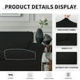 thumbnail image 3 of Easy-Going 4 Pieces Super Stretch couch cover, Sofa size, Black (Slipcover Only), 3 of 7
