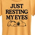 thumbnail image 3 of Peanuts - Resting My Eyes Snoopy - Women's Short Sleeve Graphic T-Shirt, 3 of 7