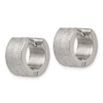thumbnail image 2 of Chisel Stainless Steel Polished and Sandblasted 7mm Hinged Hoop Earrings, 2 of 3