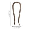 thumbnail image 4 of Unique Bargains 1Pc Hair Pin U-shaped Hair Accessories 4.33"x1.57" Transparent Gray, 4 of 5