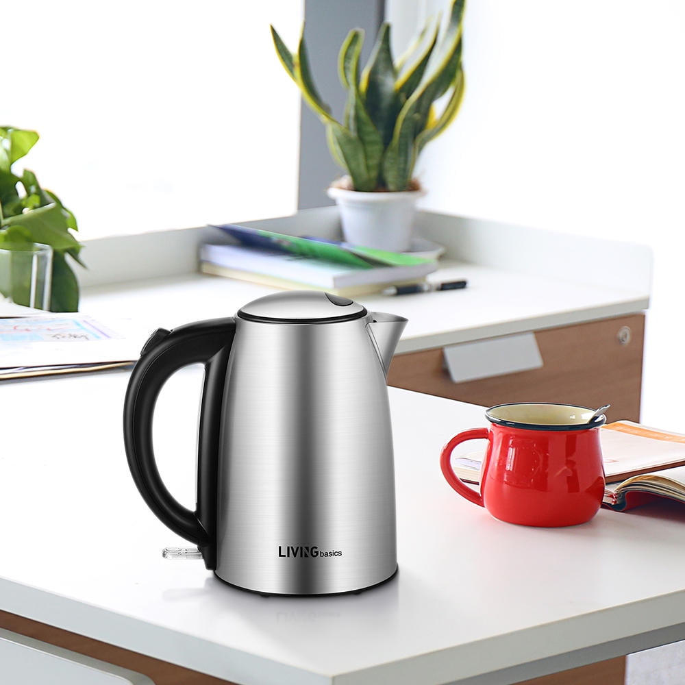 Stainless Steel Electric Kettle Hot Water Kettle Water Boiler 1.7 Liter, 1500W, BPA Free