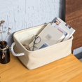 thumbnail image 2 of undry Canasta de Almacenamiento de Ropa Cesto de Cesta con Asas, Kids Toys Bin, Books Basket - Beige M Sunnimix  Cesta de almacenamiento plegable, 2 of 8