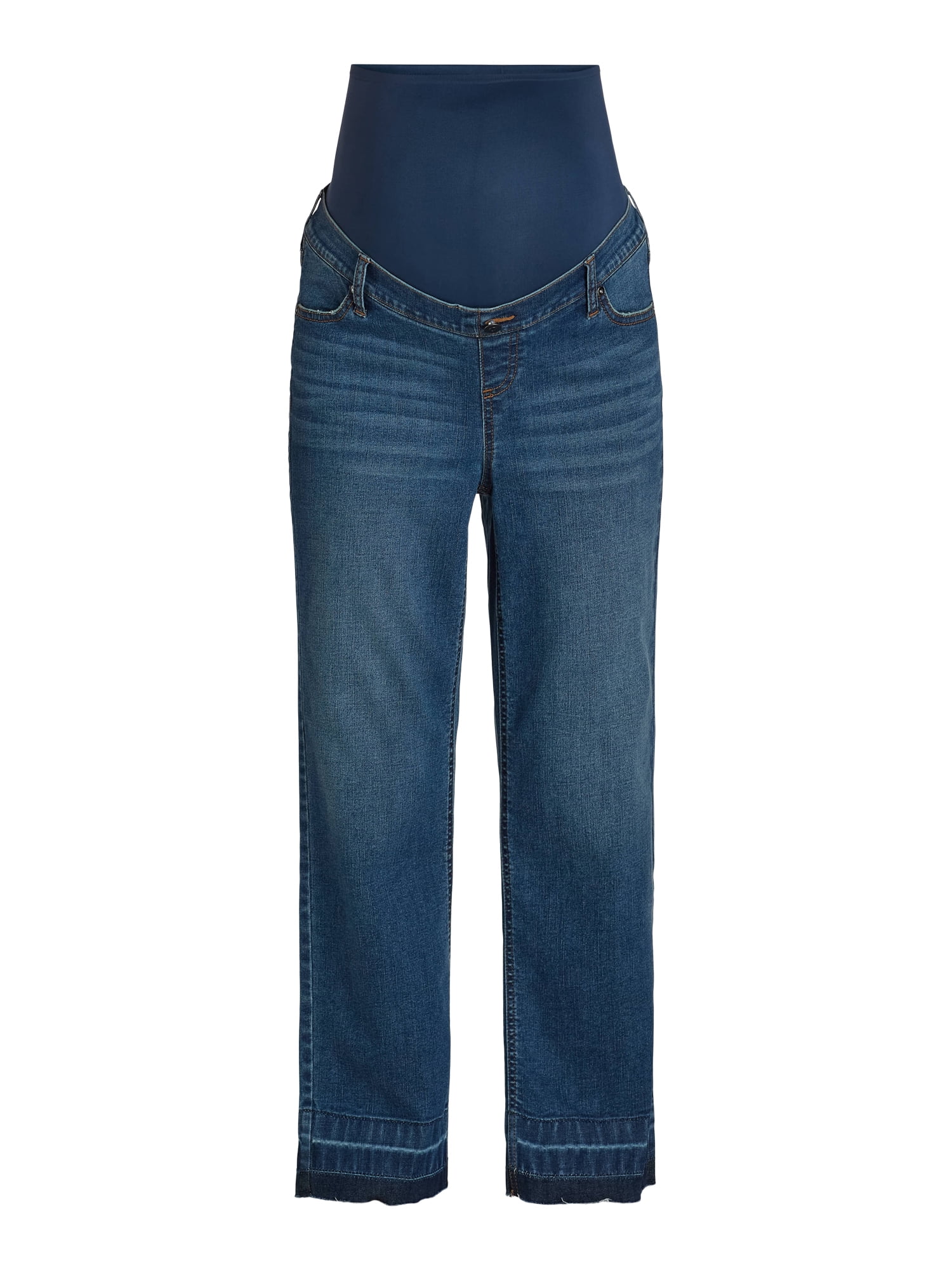 Time and Tru Women's Maternity Straight Leg Jeans, 27" Inseam, Sizes XS-XXL