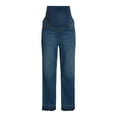 thumbnail image 3 of Time and Tru Women's Maternity Straight Leg Jeans, 27" Inseam, Sizes S-XXL, 3 of 5