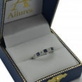 thumbnail image 4 of Princess Cut Blue Sapphire and Diamond Ring Band 14k White Gold (0.40ct), 4 of 4