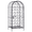 Black, variant on 35-Bottle Wrought Iron Wine Rack Cabinet with Locking Door, Freestanding Wine Storage, Black