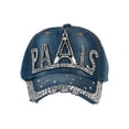 thumbnail image 2 of Top Headwear Paris Eiffel Tower Stones Distressed Baseball Cap - Dark Denim, 2 of 4