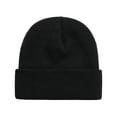 thumbnail image 5 of Tnobhg Winter Knitted Beanie Hat Casual Flanging Stretch Soft Warm Solid Color Autumn Winter Outdoor Skiing Cycling Women Men Unisex Skull Cap, 5 of 8