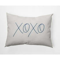 20"x14" Simply Daisy Modern XOXO Poly Accent Pillow, Blue Qty 1