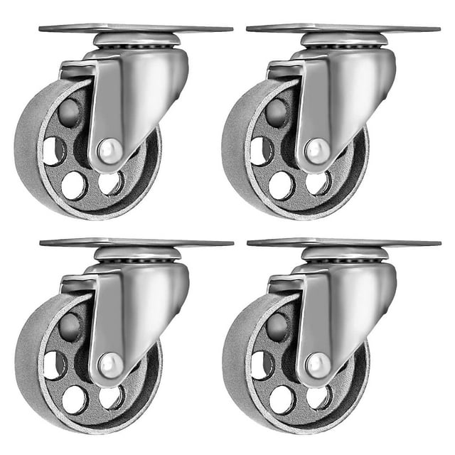 Placa giratoria Caster Wheels 4, totalmente de acero, resistente, 350 kg