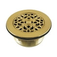 thumbnail image 5 of Kingston BSFT4137 Watercourse 4-1/4-Inch Brass Round Grid Shower Base Drain with Flange in Brushed Brass, 5 of 5